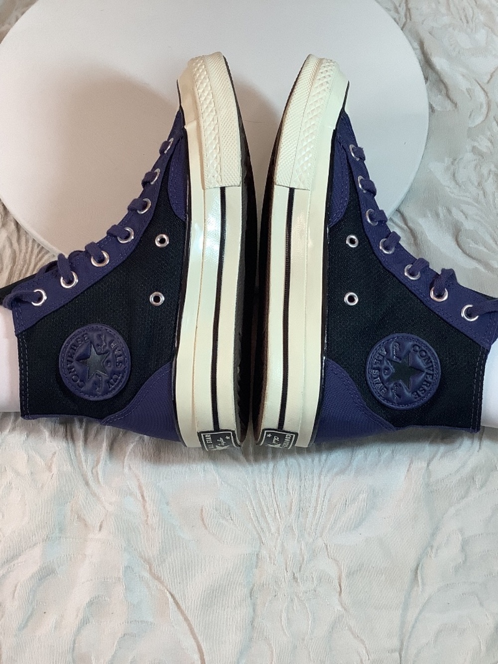 EUC Converse Allstar Chuck Taylor hi-top waterproof unisex M-5, W-7 blue black - Picture 6 of 14